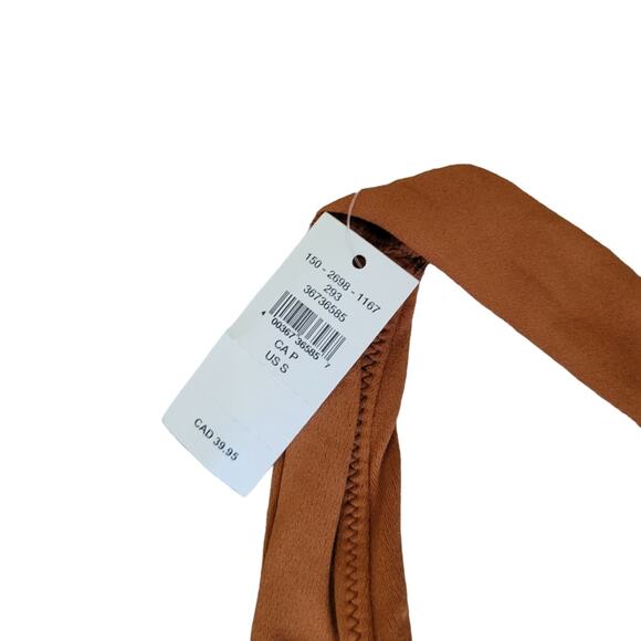 Offline by Aerie Real Me Sports Bra Size Small S Ruched Orange RACERBACK Padding - Picture 2 of 5